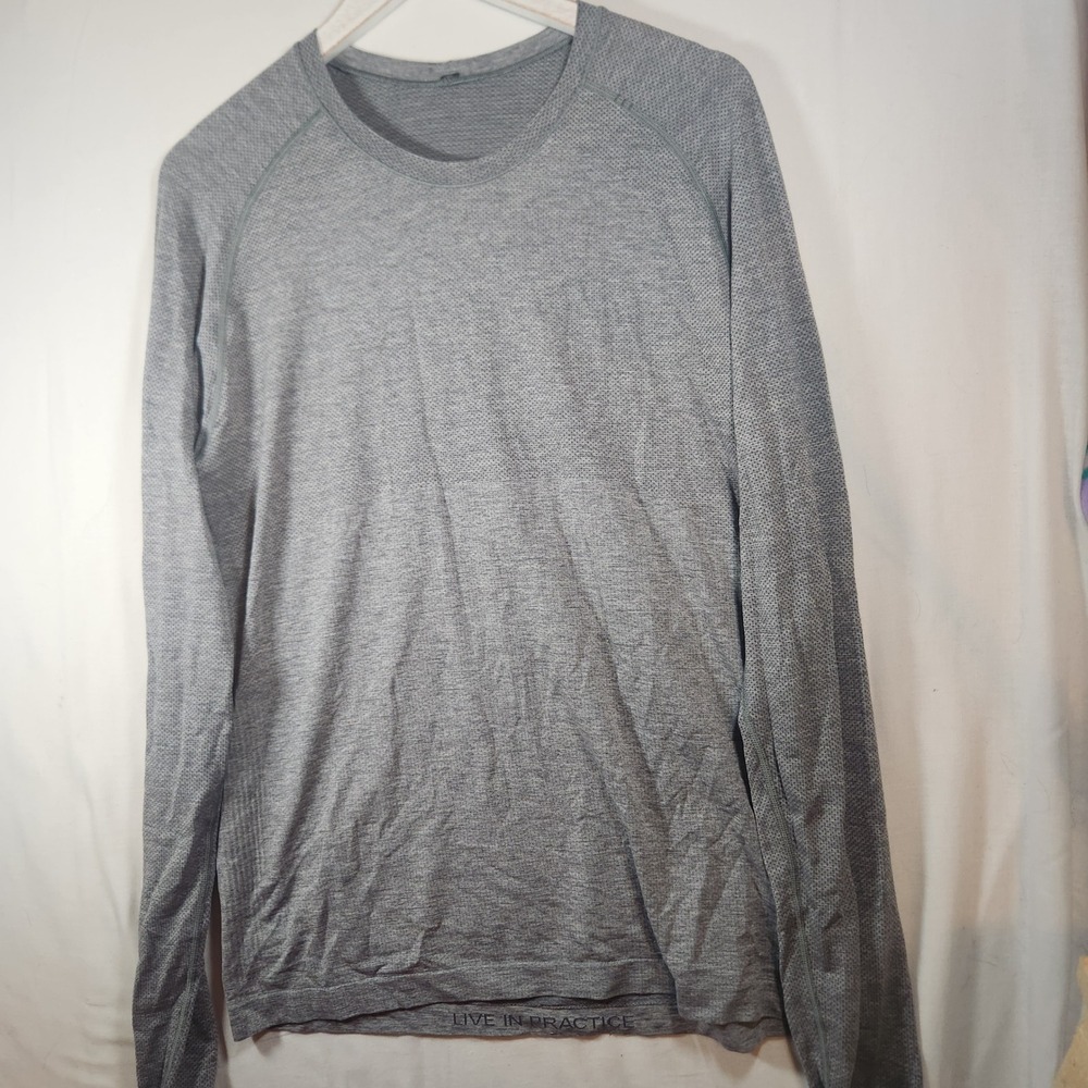 Lululemon Metal Vent Tech Long Sleeve Shirt Mens Large Heathered Grey Training
